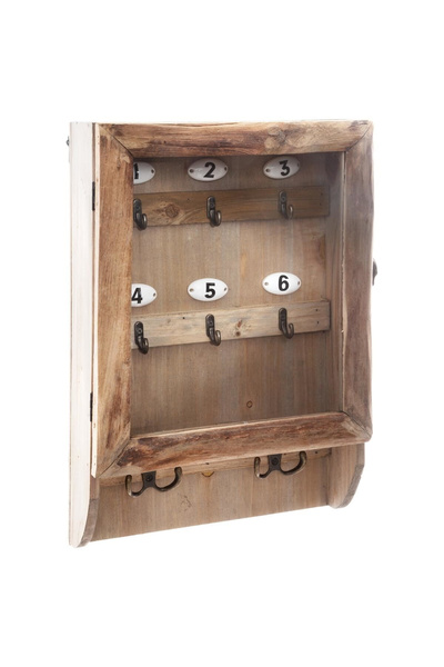 Atmosphera Créateur D'intérieur Atmosphera Ornella key box with 8 hooks and glass door, 26x38 cm,