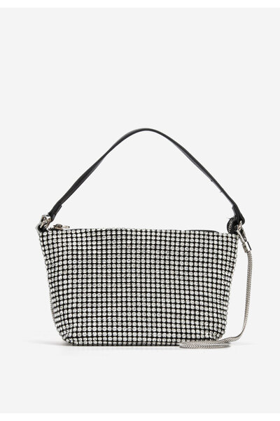 B T Shoes Stribrná rukojeť kabelky Chika