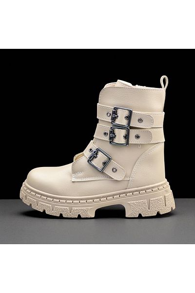 JOJO KIDS Girl's waterproof boots, cold weather resistant boots, zippered, fleece lined, non-slip sole.