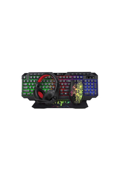 XTRIKE ME CMX-415 EN – 4-in-1 Gaming Set (Keyboard + Mouse + Headset + Mouse Pad) with RGB Lightin