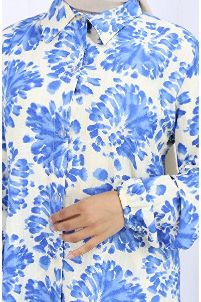 sefamerve Παντελόνι με σχέδιο Διπλό Σετ 0126-01 Indigo