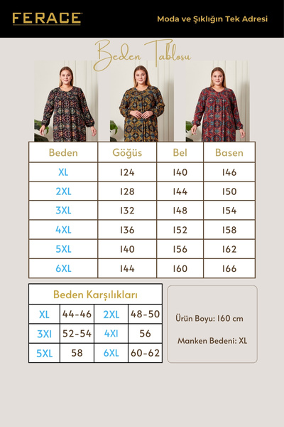 Ferace Women's Plus Size Robe Dress