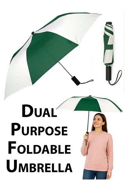 Lotus Fully Automatic Travel Umbrella Compact Folding UV Protection Umbrella for Sun and Rain, Windproof a