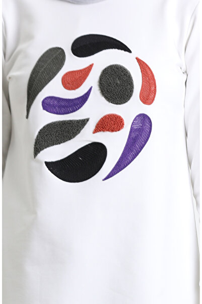 sefamerve Ribbed Slit araboy tunic 9117-06 white