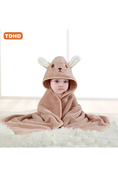 Choice Pink TDHD Hot Selling New Animal Hooded Baby Bath Towel Soft Cap Warm And Fast Absorbent Coral Velve