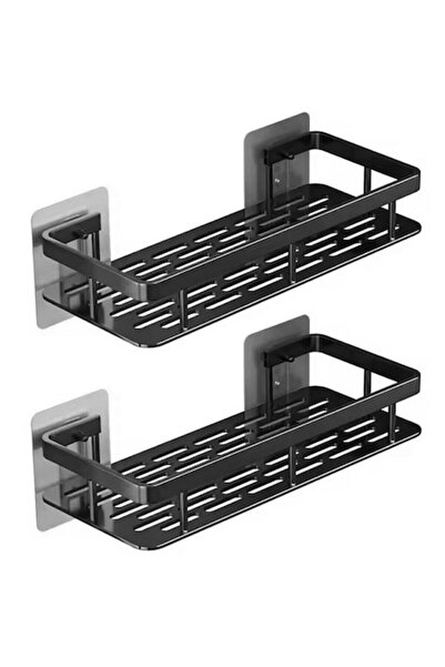 Aptel Ράφι Αποθήκευσης Μπάνιου και Ντους, 30x13x5 cm, Μαύρο