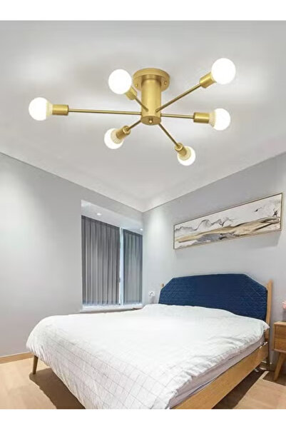 Raffine Gold Luxury LED Chandelier Durable Pendant Ceiling Light Fixture for Living Room, Bedroom 78x20cm