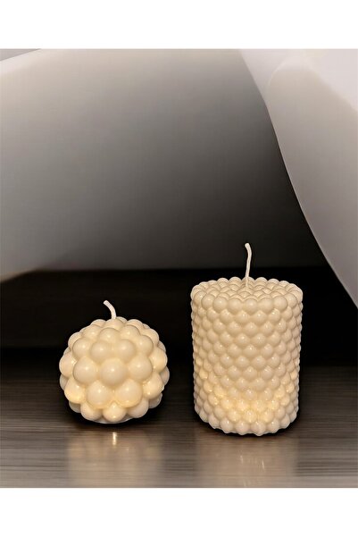 rudemcandle 2’li bubble dekoratif hediyelik mum