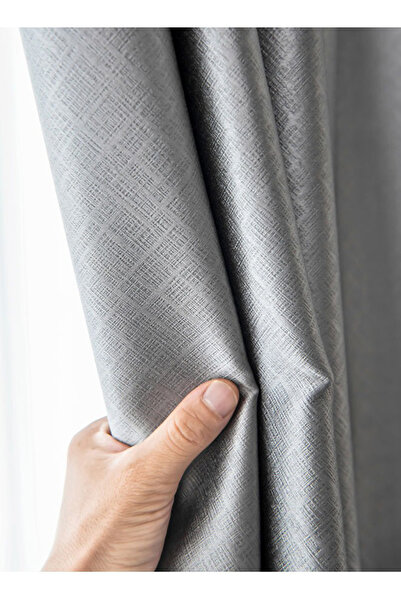 Generic Velcro High Blackout Curtains, 1 Panel Without Rods Curtains (Grey 120W x 200H cm)