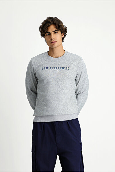 Kiğılı Регулярний крій, велосипедна комір, бавовняна та лляна тканина, принт, світшот