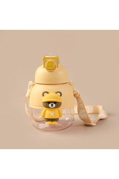 Tohana Polikarbon Figürlü Matara - Sarı - 1,1 lt