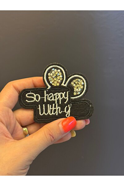 Gönülden Tasarım Желязна брошка с уши, изработена от камък, 8x7 см