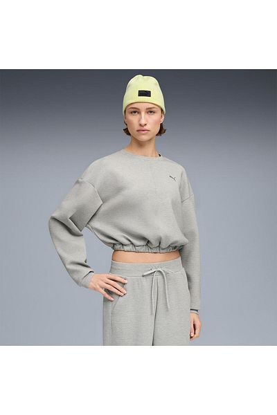 Puma Cloudspun Crew Women's Gray Crew Neck Sweatshirt