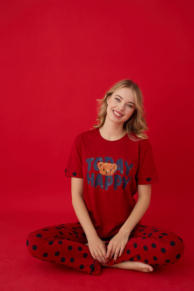 Lavint Homewear Cotton Lycra Combed Cotton Pajama Set