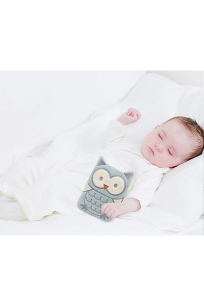 Babyjem Kiraz Çekirdekli Baykuş Kadife Rahatlatıcı Gaz Kemeri & Gaz Yastığı - Yeşil