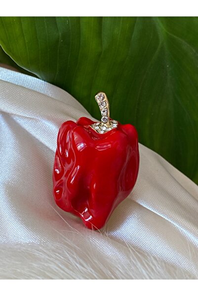 kurukafagift Broş Biber Figürlü Kırmızı Renk