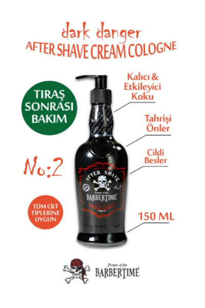 Barbertime Cream Cologne Dark Danger No:2 - Krem Kolonya 150 ml