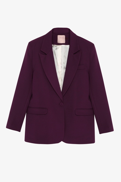 Quzu Blazer Jacket Plum