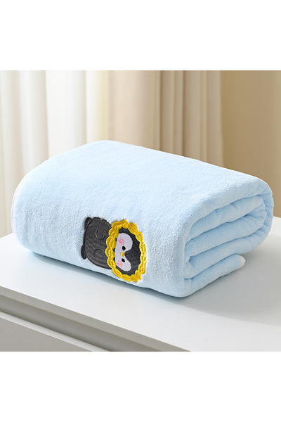 Choice Blue Printed baby bath towel 43*41 inches absorbent non-linting lovely embroidery pattern texture li