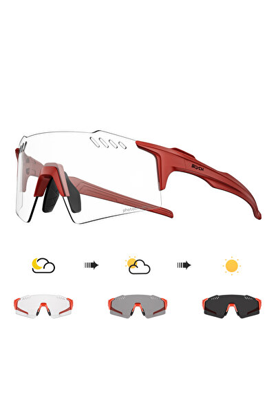 Choice BlackPhotochromic-09 SCVCN نظارات ركوب الدراجات الضوئية الخارجية للجري...