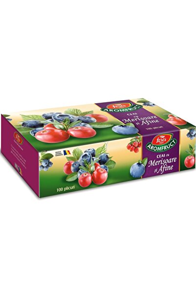Dorel Plant Ceai de fructe cu merișoare și afine 'Aromfruct', 100 de pliculeț...