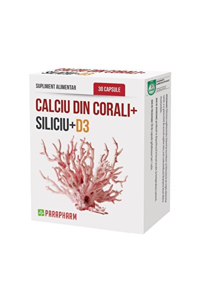 Quantumpharm Supliment de calciu coral + siliciu + D3, Parapharm, 30 capsule
