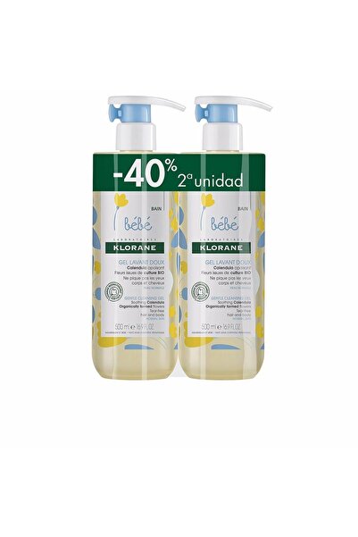 Klorane Set Gel de curatare pentru bebelusi BÉBÉ GEL LIMPIADOR SUAVE 2 x 500 ml