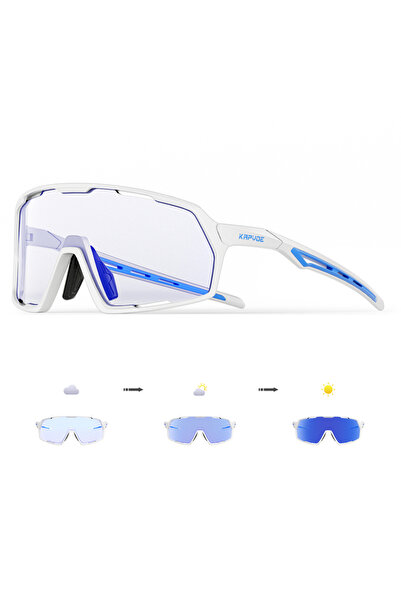 KAPVOE نظارات شمسية فوتوكروميك-1 بعدسات BL-1L-05 لركوب الدراجات للرجال والنساء