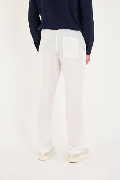 No Way Men's Baggy Fit Aerobin Linen Trousers