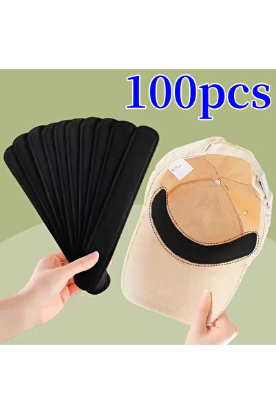 Choice 100 قطعة - أسود 10/50/100 قطعة ملصقات امتصاص العرق للقبعات الصيفية وبط...