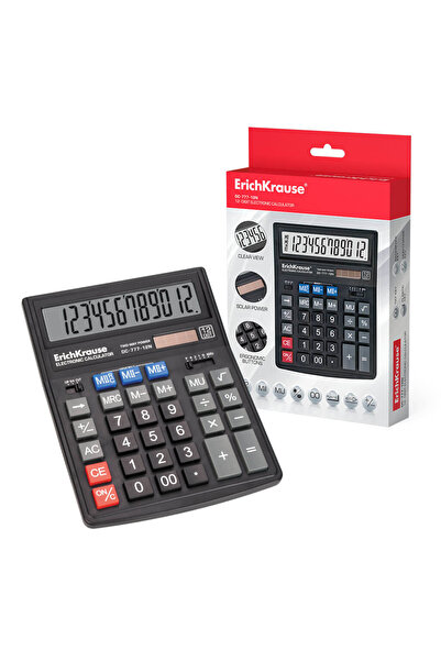 Erich Krause Calculator de birou 12 cifre, Negru