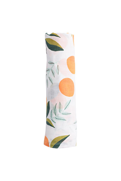 Anvi Baby Bamboo Muslin Swaddle Wrap Tangerine Heaven