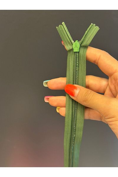 Gönülden Tasarım Green Zipper Stitch Accessory 55X3 cm