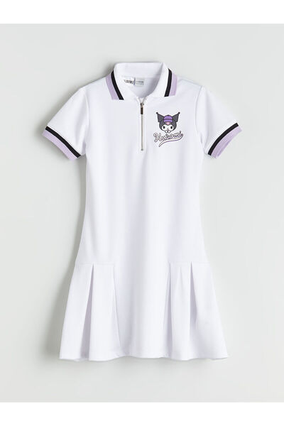 LC Waikiki New Season Polo Neck Kuromi Printed Girl's Dress
