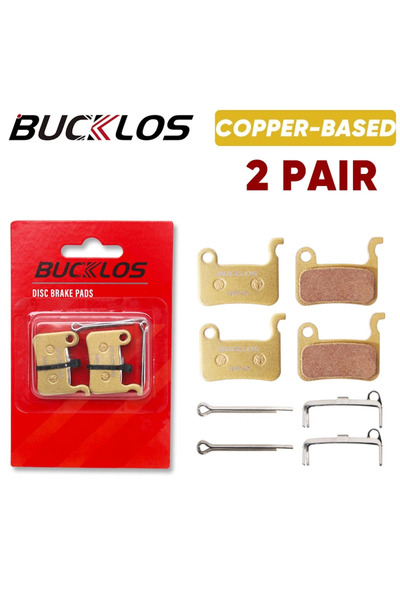 BUCKLOS وسادات فرامل دراجات هوائية من النحاس، زوجان، لدراجات SHIMANO A01S M07...