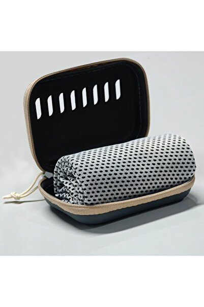 Choice 30x100cm grey Camping Cooling Towels with EVA Case, Compact & Portable...