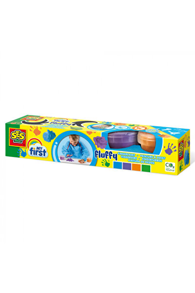 SES Creative My first - Set acuarele pufoase pentru degete 4 x 120 ml