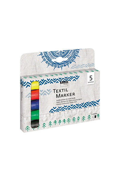 Kreul Marker pentru textile varf Mediu 5 buc/set