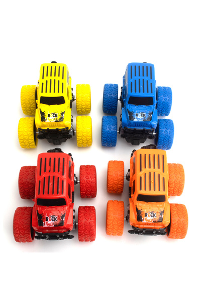 Fab N Funky Double Inertia Four Wheel Drive Spring Stunt Jeep - Pack Of 4