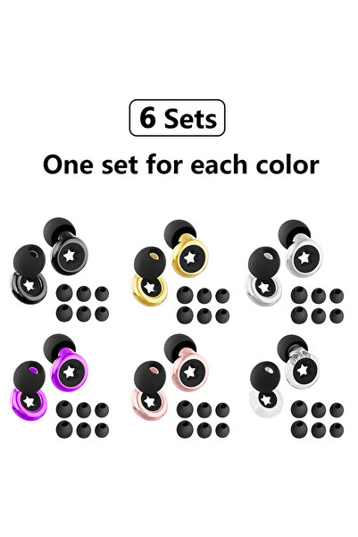 Choice 6 مجموعات من سدادات الأذن القابلة لإعادة الاستخدام - تخفيف الضوضاء مع ...