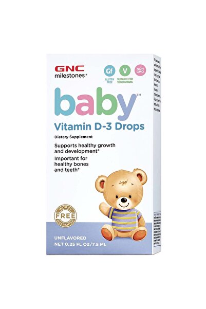 GNC BAG GNC Milestone Baby Vitamina D-3 Picături, 7,5 ml