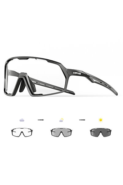 KAPVOE نظارات شمسية فوتوكروميك-1 بعدسات 1L-01 لركوب الدراجات للرجال والنساء