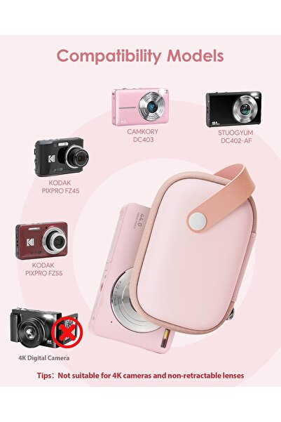 Saharaz Camera Case,Travel Carrying Cute Case Bag Small,Concealable Strap Design,Upgraded Shock Protection