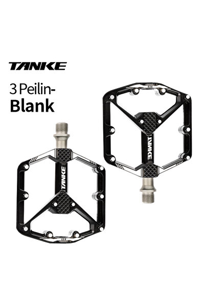 Choice دواسات دراجة TANKE سوداء محكمة الغلق بثلاثة محامل ودواسات مانعة للانزل...