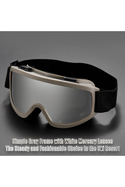 Choice huikuangbaishuiyin One-piece large-frame day and night ski goggles, pa...