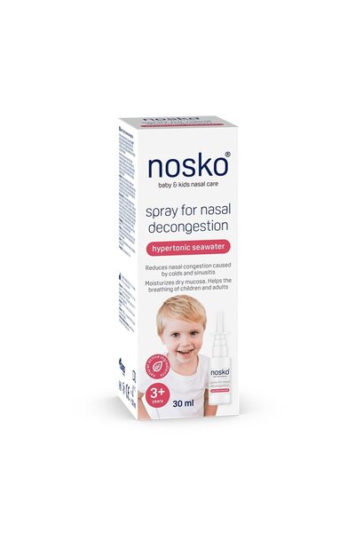CEVMED Spray nazal izotonic cu apă de mare 30 ml, Nosko