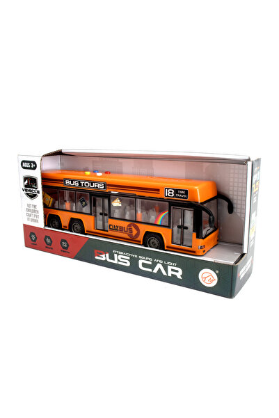 Fab N Funky Acousto Optic Friction-Powered Bus with Lights & Sounds, Durable Toy for Ages 3