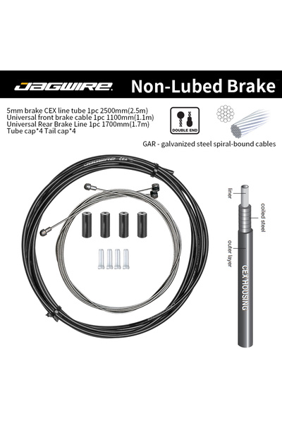 Choice كابل فرامل CEX أسود 5 مم للدراجات الجبلية والطرق، طقم كابلات JAGWIRE غ...