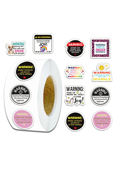 Choice 500 قطعة من ملصقات شعارات التحذير الفردية الإبداعية المزخرفة اللاصقة N