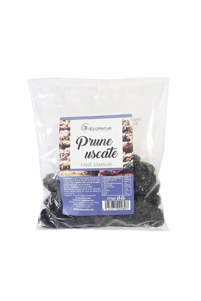 eco natura pet Prune uscate fără sâmburi 250g Econatur